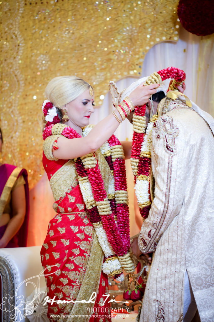 Garlands Hindu wedding photography